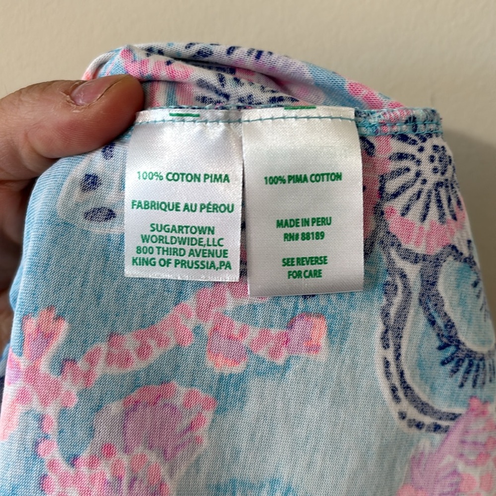 Lilly Pulitzer Ross Dress Bali Blue Once Upon a Tide Size Medium - Picture 10 of 10